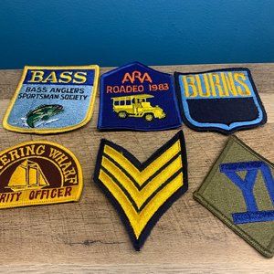 NEW LOT of 6 EMBROIDERED PATCHES LOGO PATCH‎ (C)
